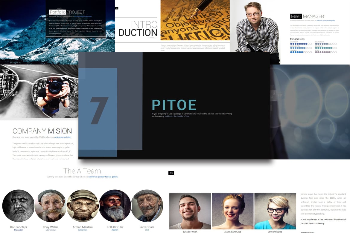 Template PowerPoint Pitoe - Solusi Kreatif untuk Presentasi Anda