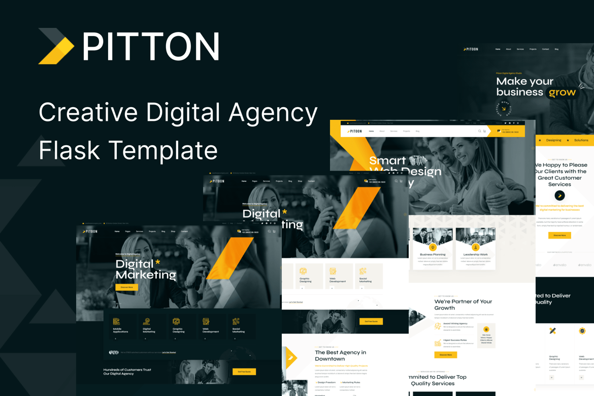 Pitoon - Template Website Kreatif untuk Agensi Digital Modern