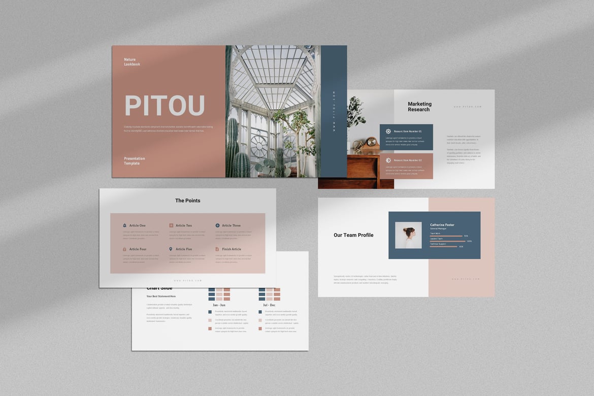 Pitou: Template Presentasi PowerPoint dengan Nuansa Alam