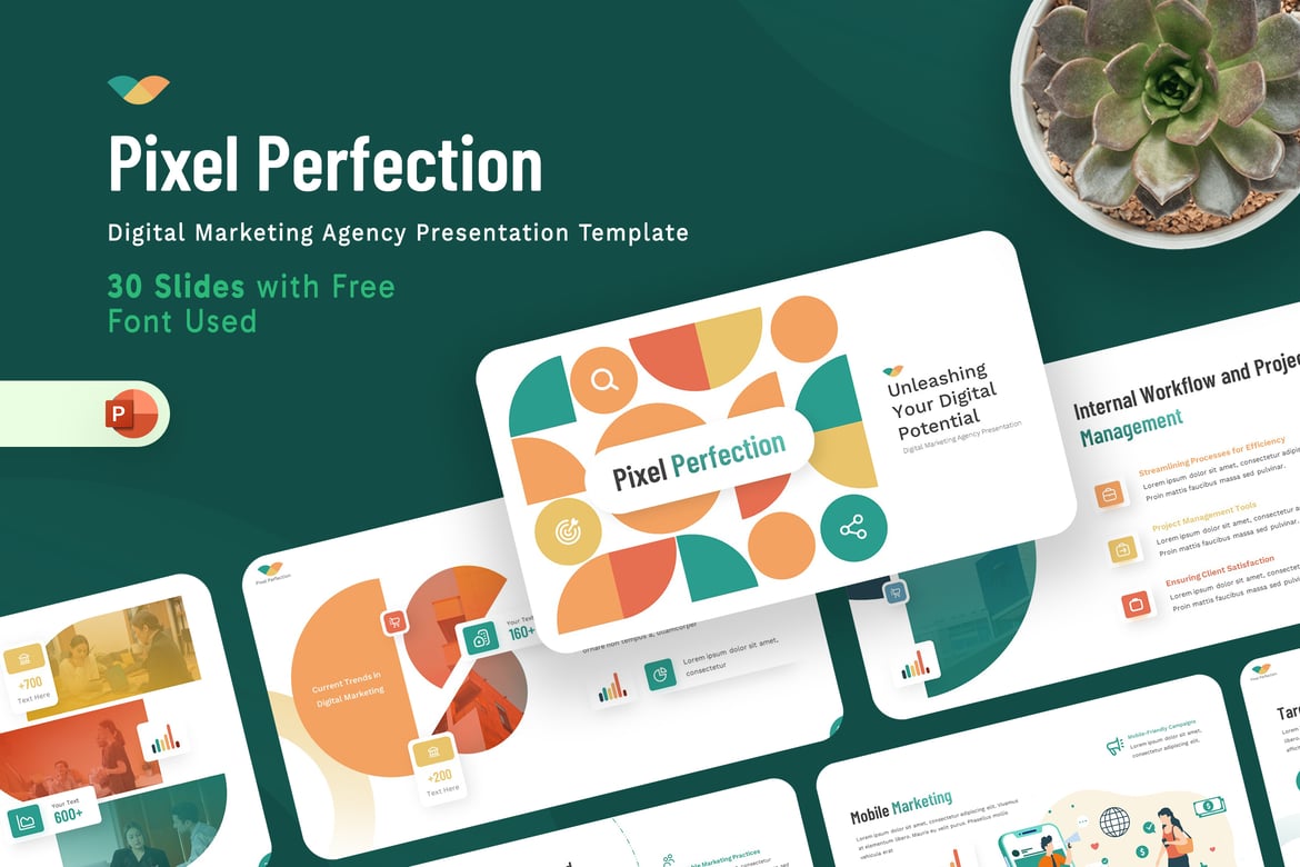 Template Powerpoint Pixel Perfection: Presentasi Menarik dan Profesional