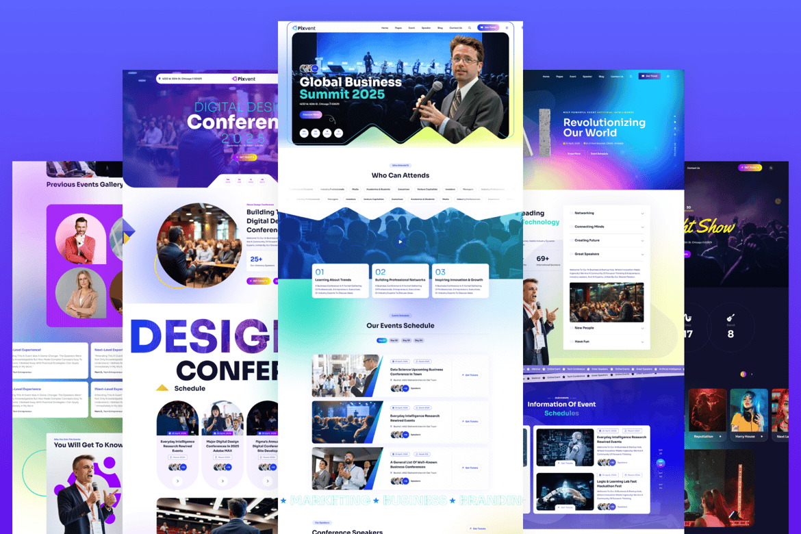 Pixvent - Template Website untuk Event & Konferensi yang Menarik