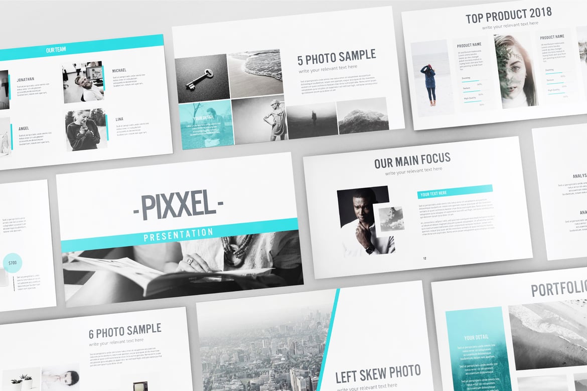 Template Presentasi PowerPoint PIXXEL - Solusi Multifungsi untuk Bisnis Anda