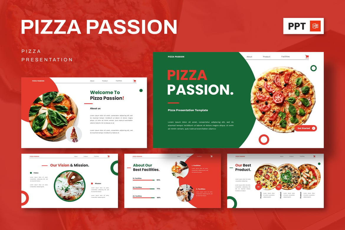 Template Presentasi Pizza - PowerPoint Menarik untuk Semua Kebutuhan Anda