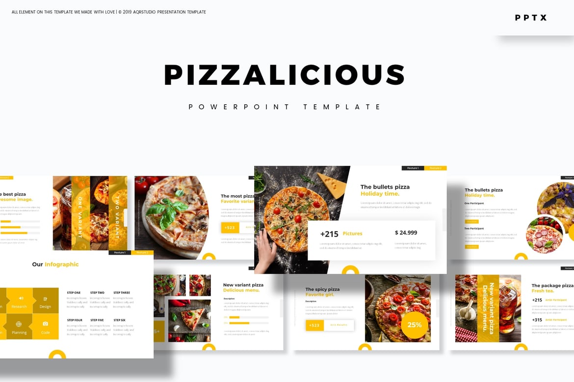 Template PowerPoint Pizzalicious yang Menarik dan Multifungsi