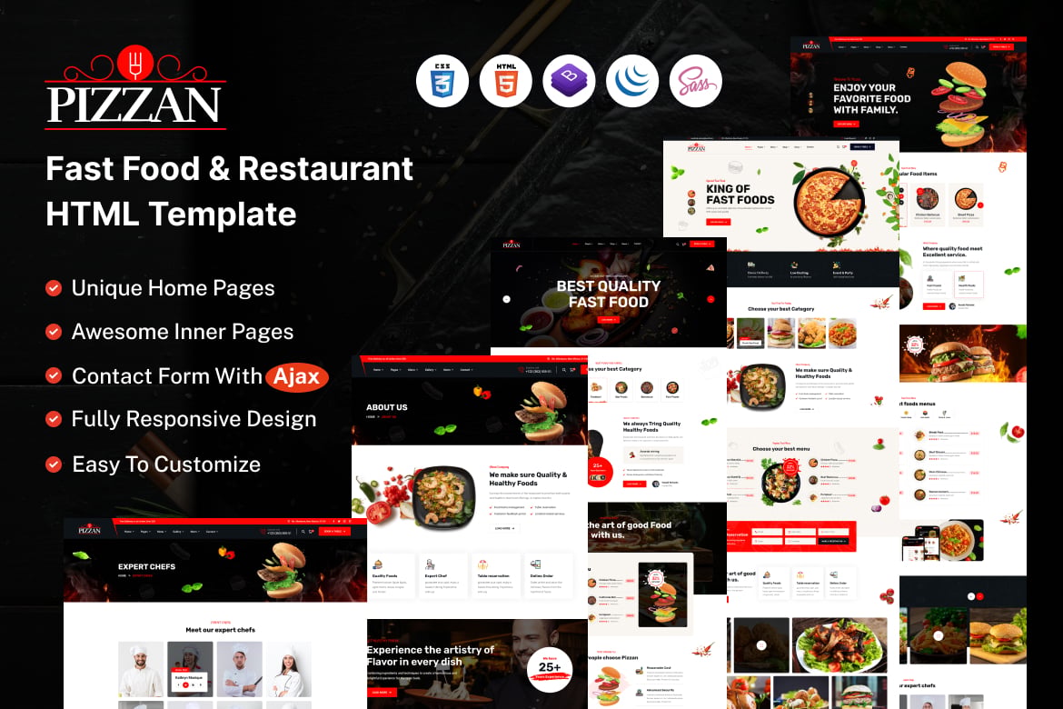 Pizzan - Template Website Restoran dan Fast Food yang Menarik