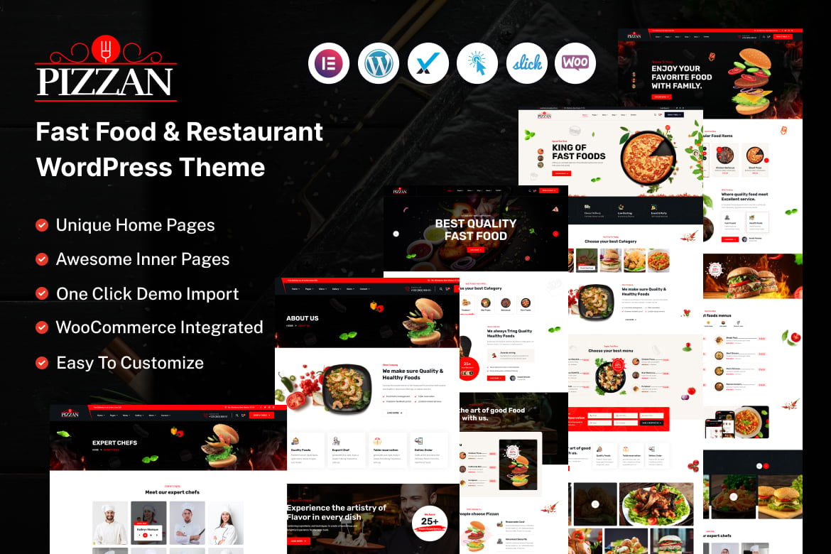 Pizzan - Tema WordPress Restoran dan Fast Food yang Menggoda