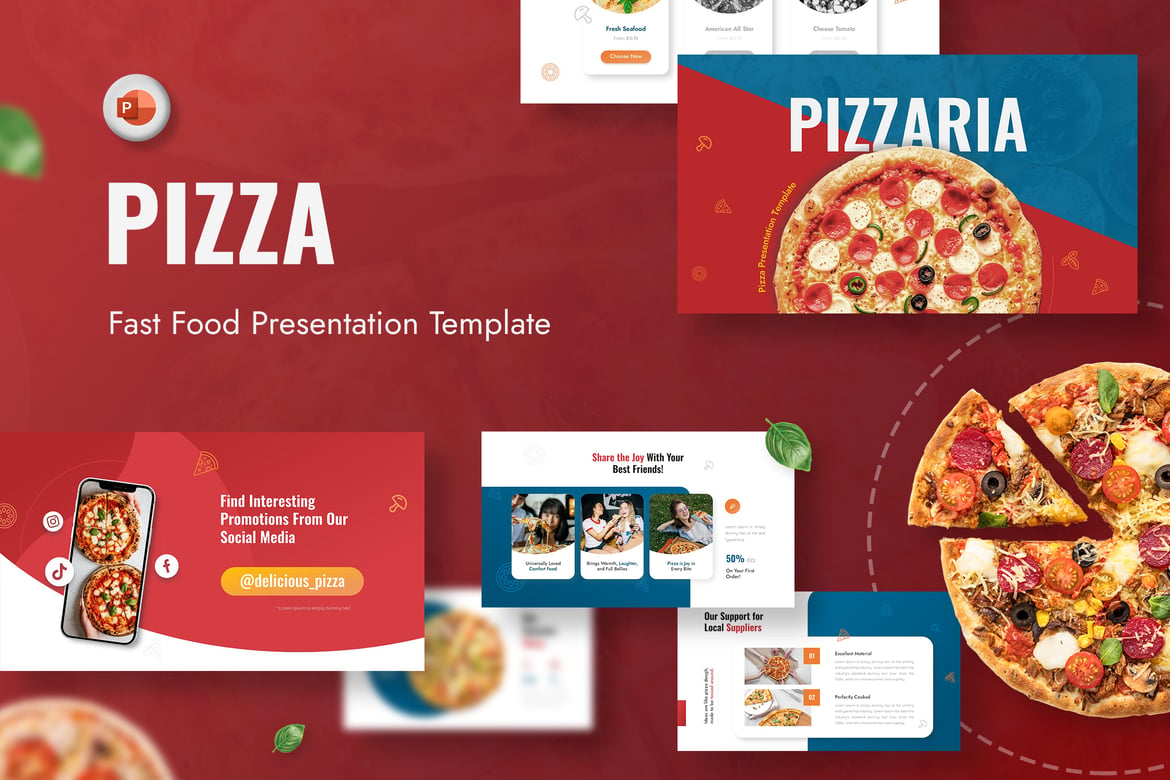 Template Presentasi Pizza - PowerPoint yang Menarik dan Efektif