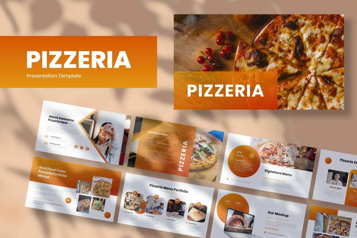 Template Presentasi PowerPoint Pizzeria - Solusi Kreatif untuk Bisnis Anda