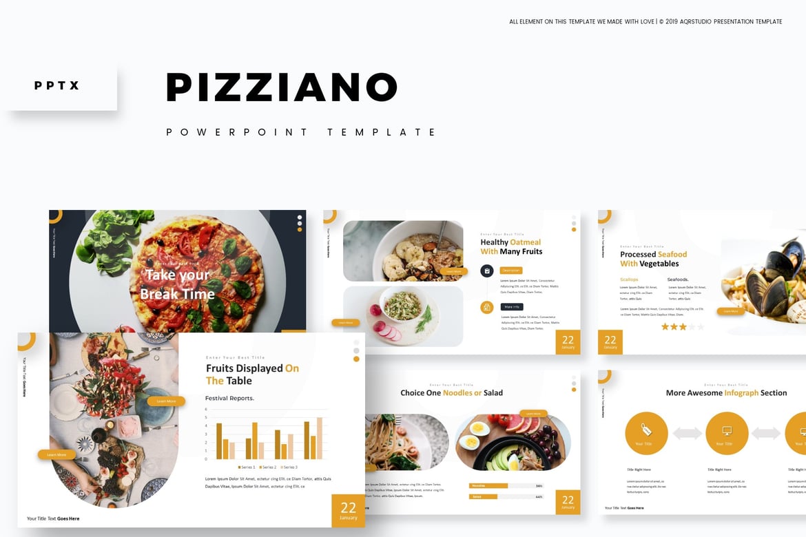 Pizziano - Template PowerPoint Profesional untuk Presentasi Menarik