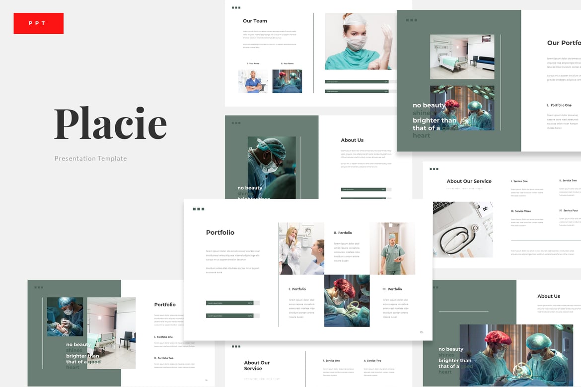 Template Powerpoint Medis Placie - Solusi Presentasi Profesional untuk Bedah