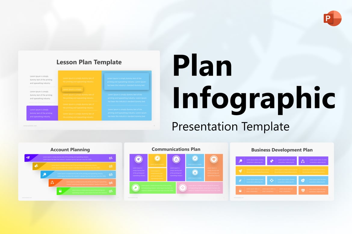 Template Presentasi PowerPoint Infografis Panah yang Elegan dan Modern
