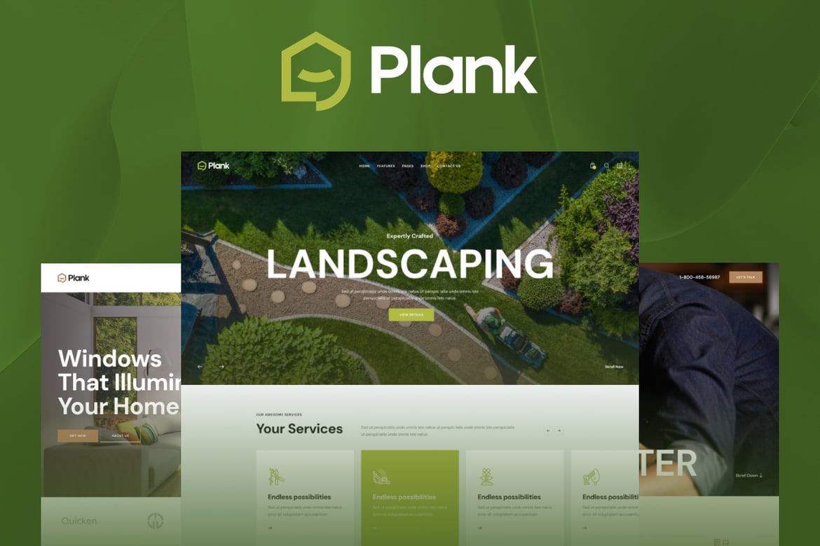 Tema WordPress Plank: Solusi Ideal untuk Layanan Konstruksi dan Taman