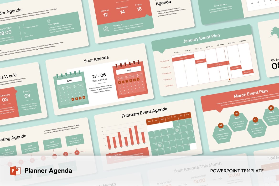 Template Presentasi Agenda - Solusi Perencanaan Efektif