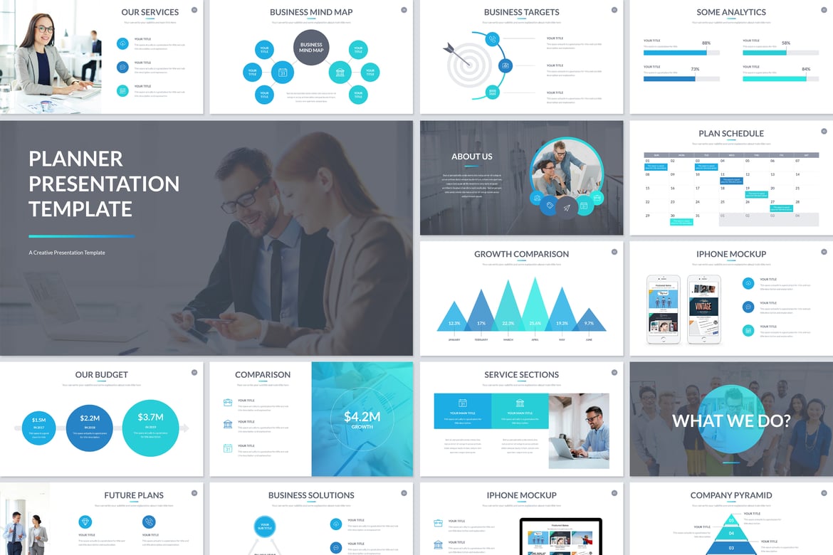 Template PowerPoint Presentasi Perencanaan yang Menarik dan Profesional