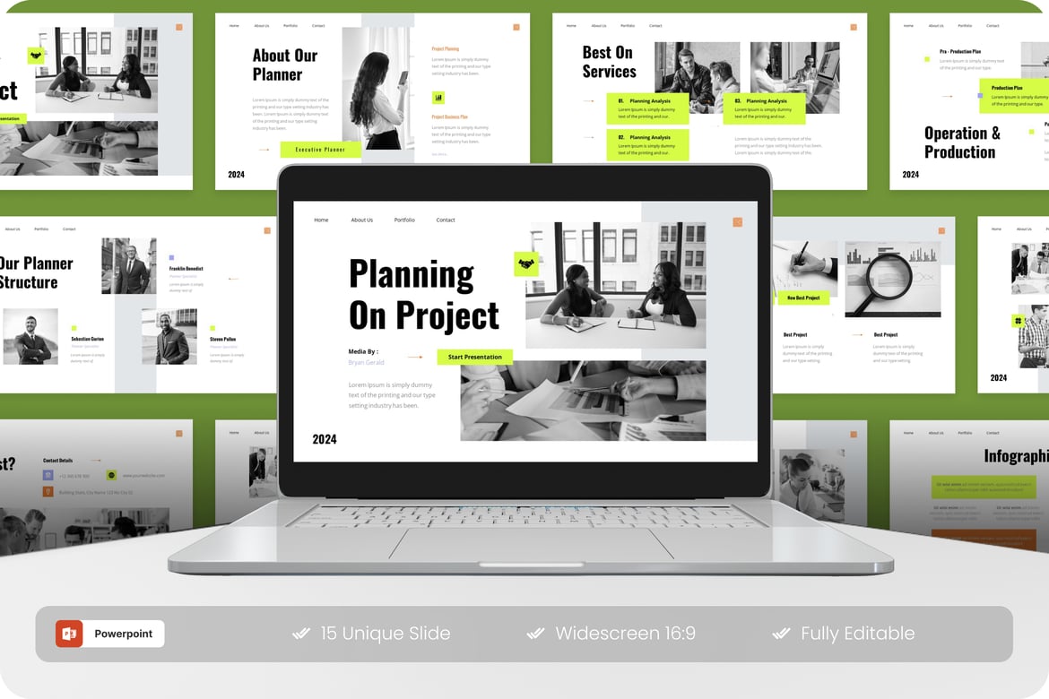 Template Presentasi PowerPoint untuk Perencanaan Proyek yang Profesional