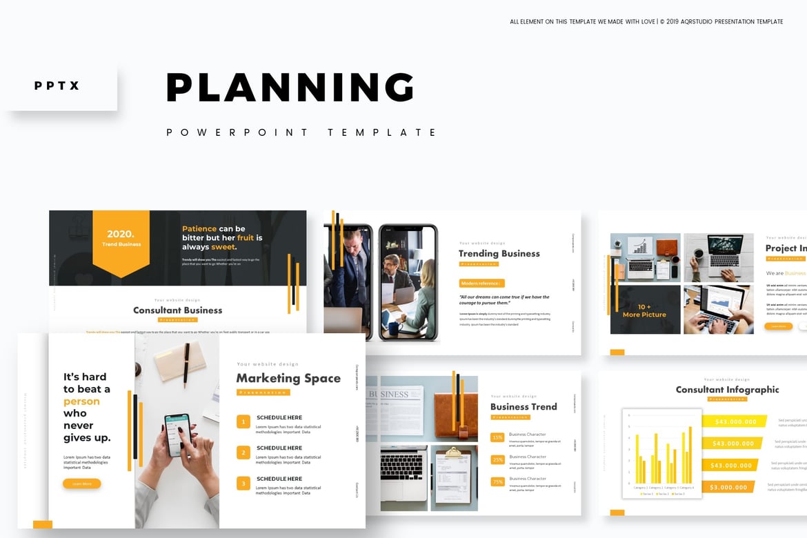 Template PowerPoint Perencanaan yang Menarik dan Serbaguna