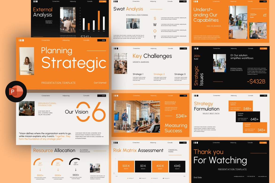 Template Presentasi PowerPoint untuk Perencanaan Strategis yang Efektif