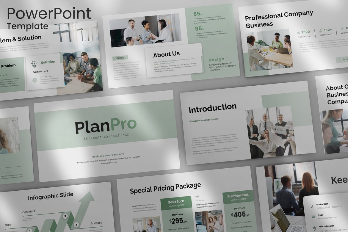 PlanPro - Template PowerPoint Serbaguna untuk Profesional Bisnis