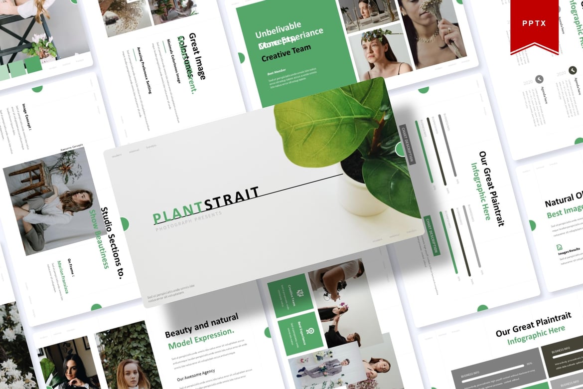 Template Presentasi Powerpoint Plantstrait - Solusi Kreatif untuk Semua Kebutuhan Anda