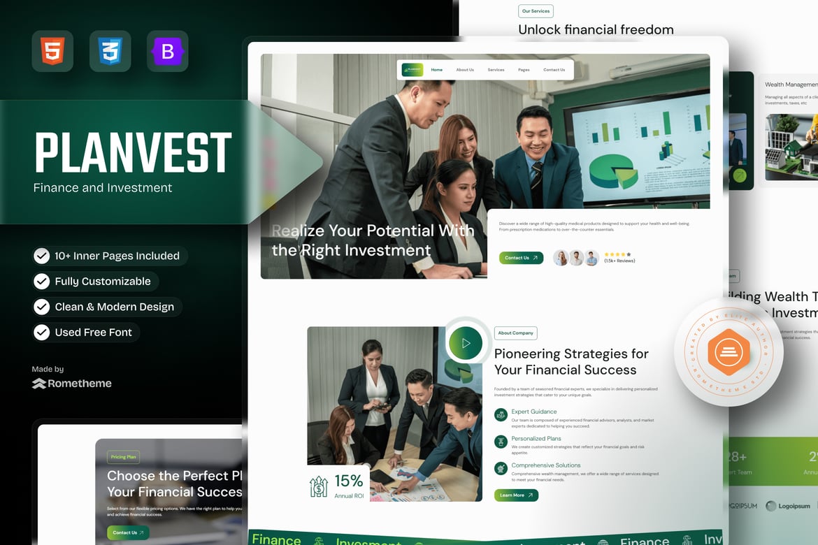 Template Website Plantvest - Solusi Investasi dan Keuangan Profesional