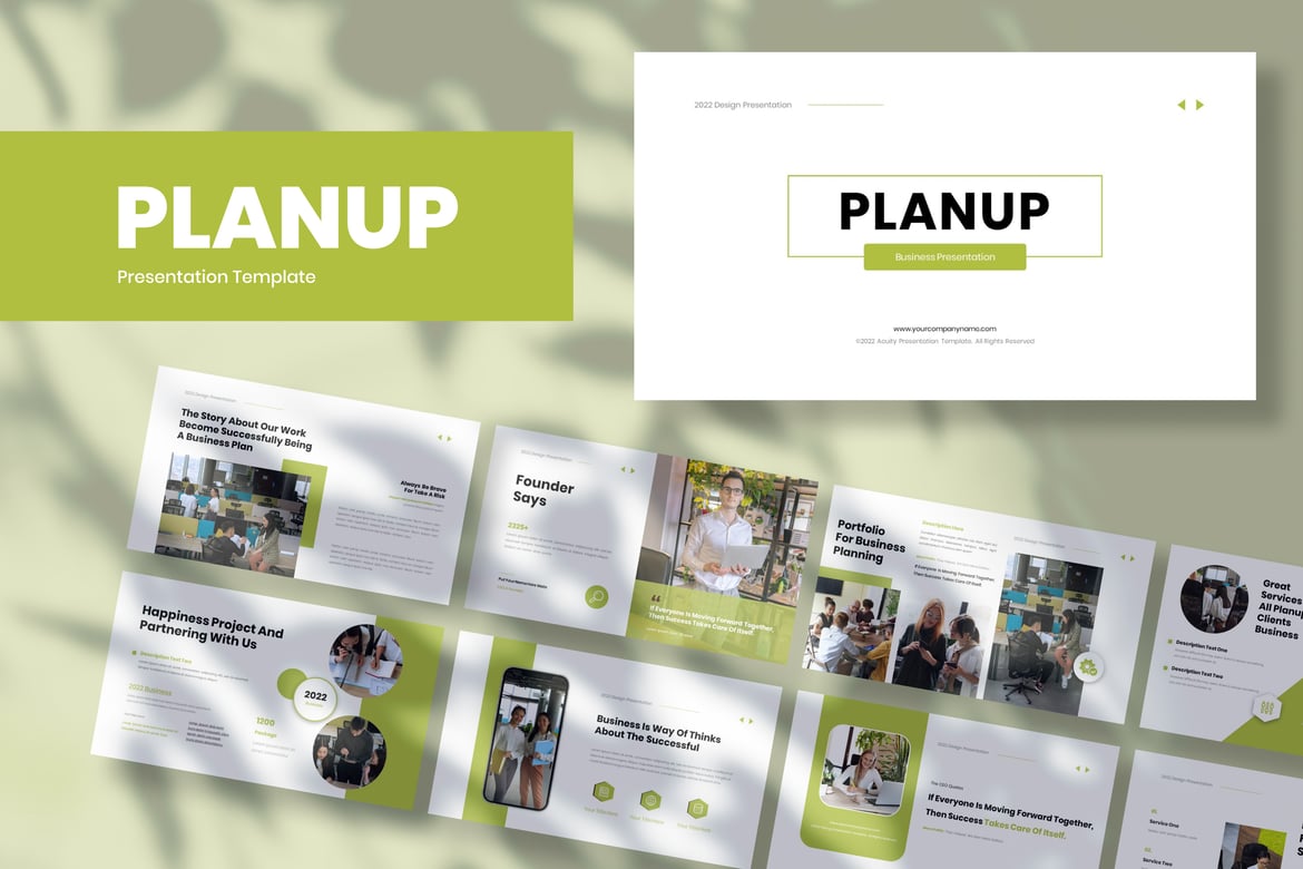 Template Presentasi PowerPoint Planup - Solusi Kreatif untuk Bisnis Anda