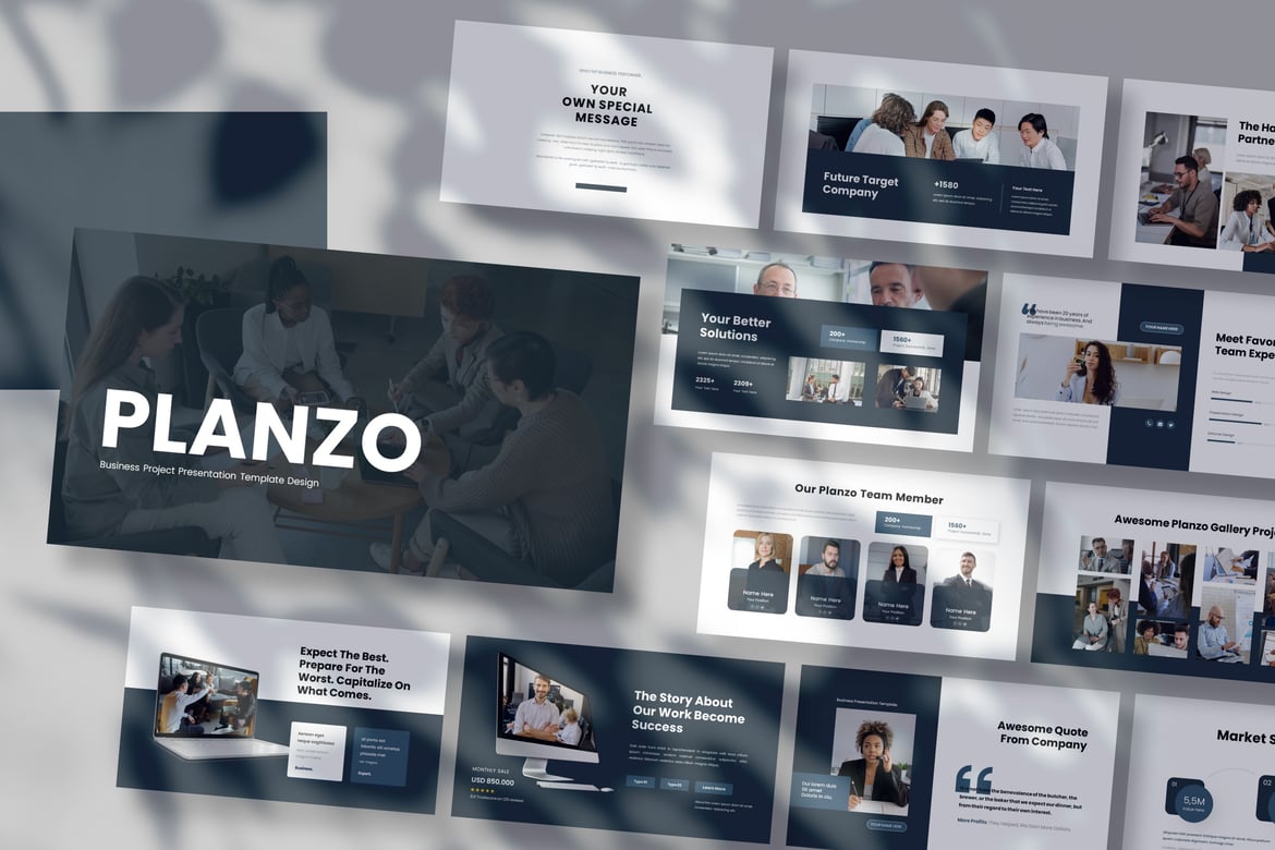 Template Presentasi PowerPoint Planzo - Solusi Kreatif untuk Bisnis Anda