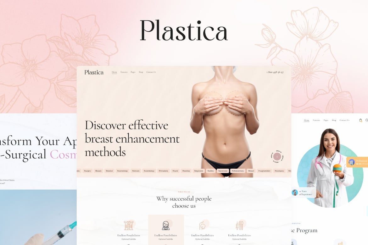 Tema WordPress Plastica: Solusi Ideal untuk Klinik Bedah Plastik dan Layanan Medis