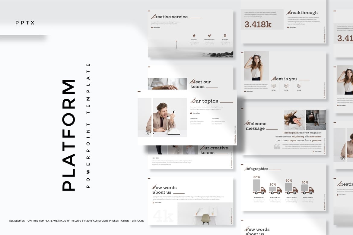 Template Presentasi PowerPoint - Platform Multifungsi