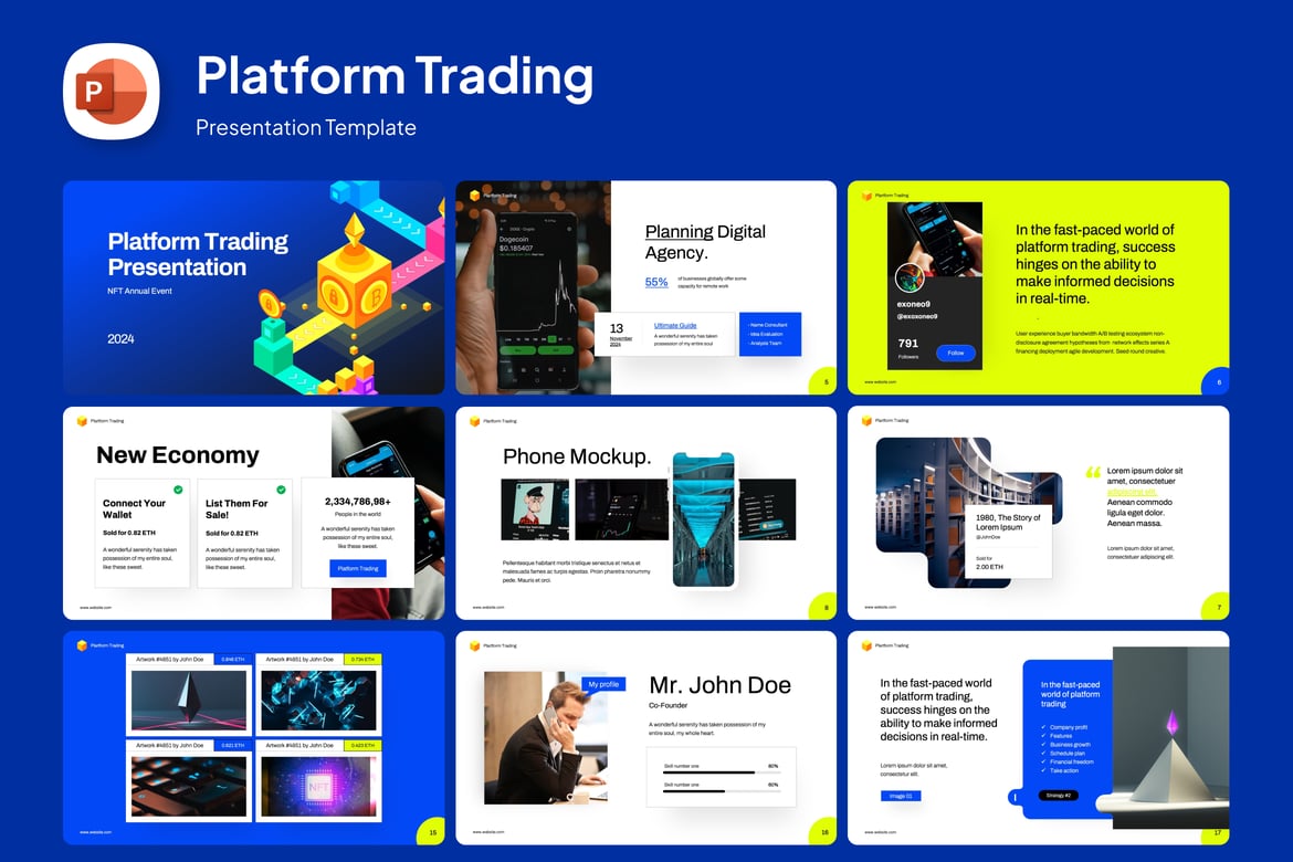 Template Presentasi Trading yang Kuat dan Menarik