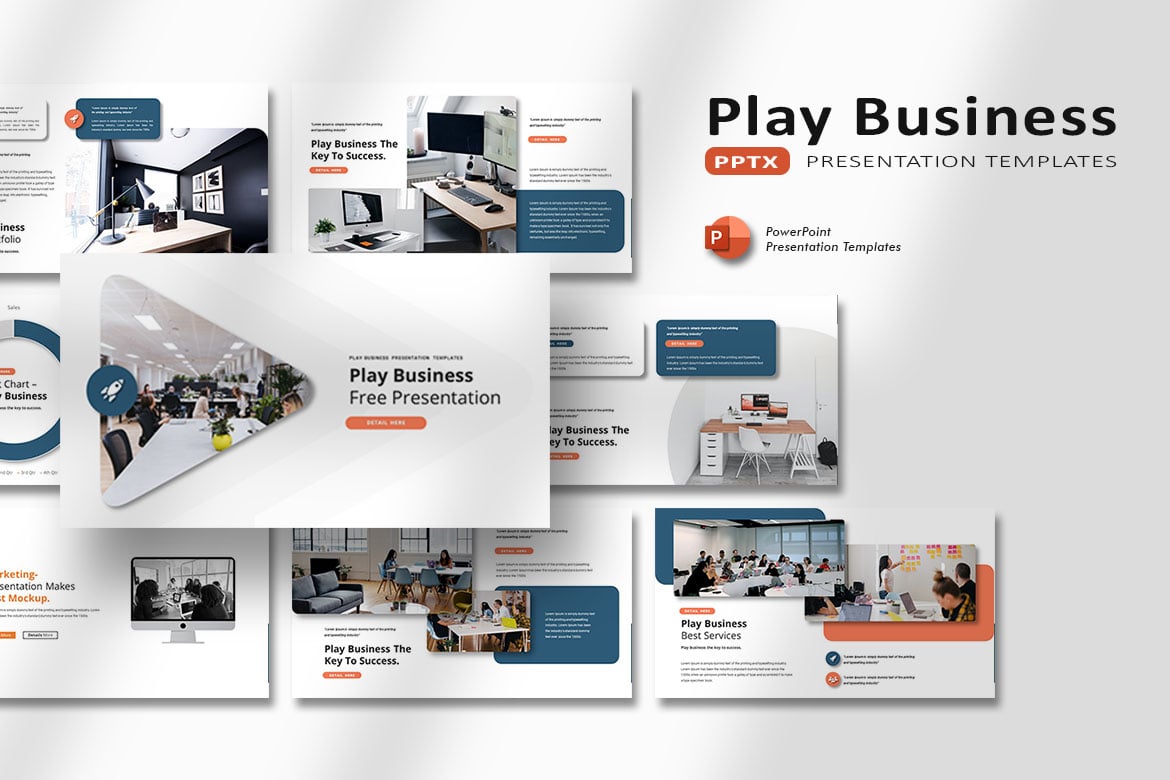 Template Presentasi Bisnis Play - PowerPoint yang Kreatif