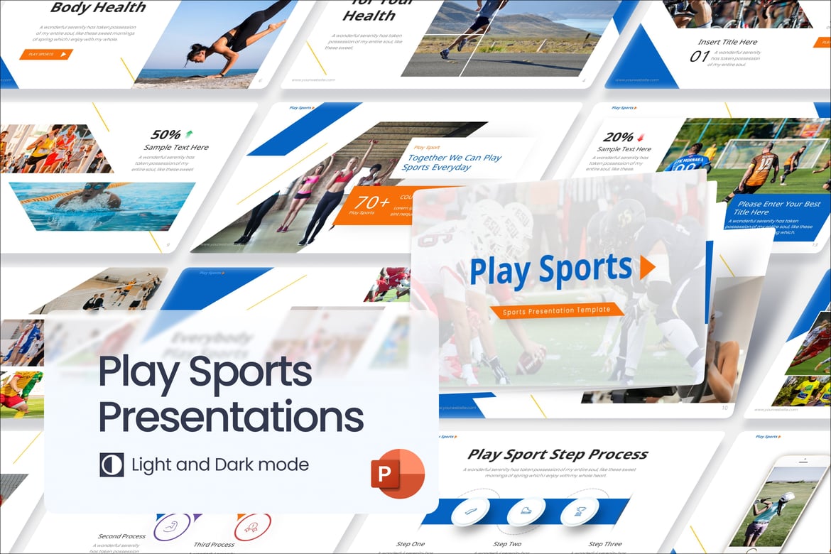 Template Presentasi PowerPoint Olahraga Modern