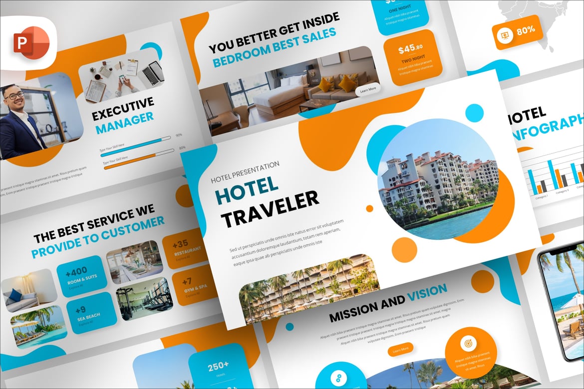 Template Presentasi PowerPoint Hotel yang Menarik