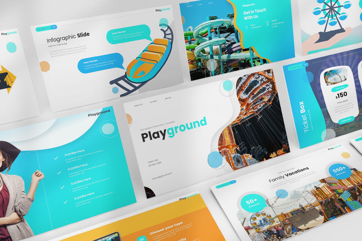 Template Presentasi PowerPoint Playground yang Menarik dan Profesional