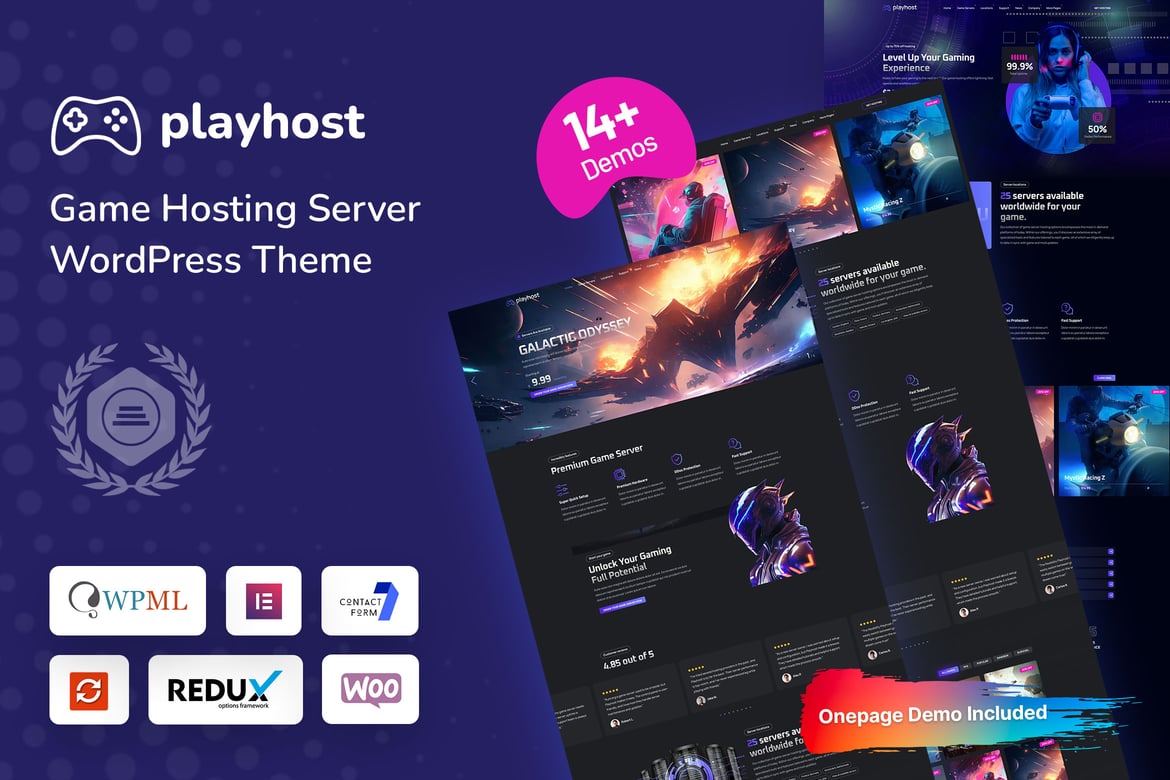 PlayHost - Tema WordPress untuk Server Game yang Modern dan Menarik