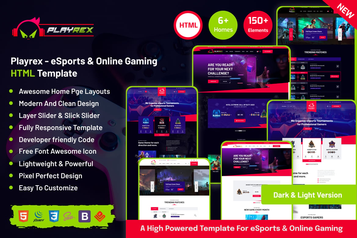 Playrex – Template Website eSports & Clan Gaming yang Menarik