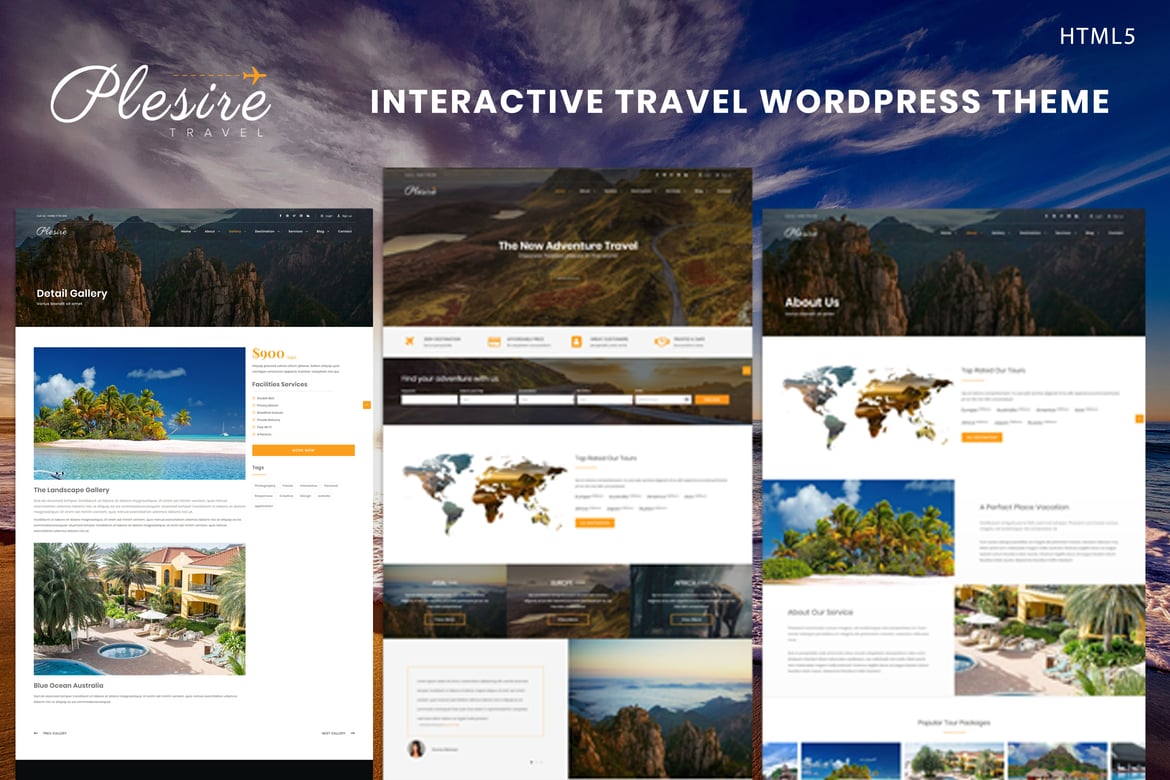 Plesire - Template Website Interaktif untuk Perjalanan
