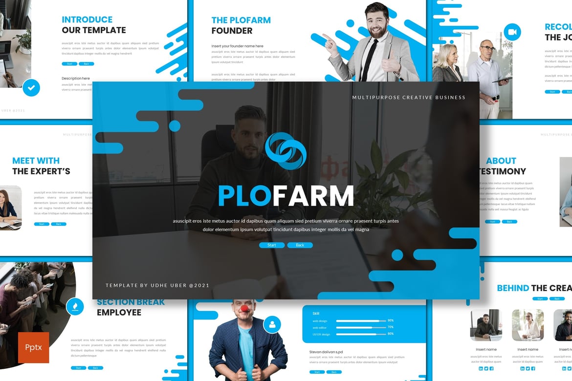 Plofarm - Template PowerPoint Kreatif untuk Bisnis