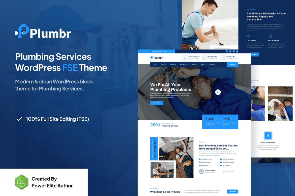 Tema WordPress Plumbr - Solusi Terbaik untuk Layanan Plumbing Anda