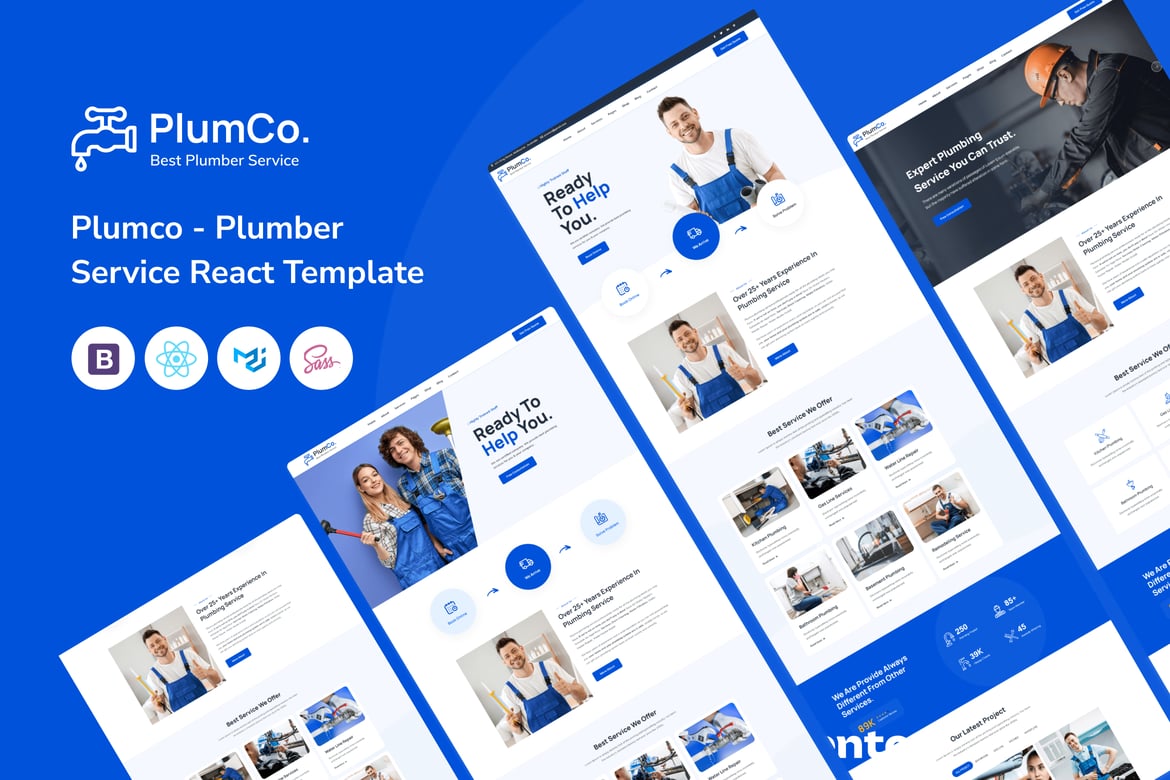 Plumco - Template Website Layanan Plumbing yang Modern dan Responsif