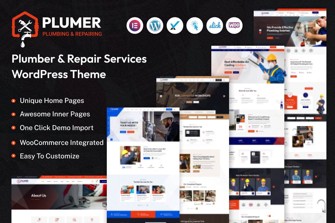 Plumer - Tema WordPress Layanan Plumbing dan Perbaikan Terbaik