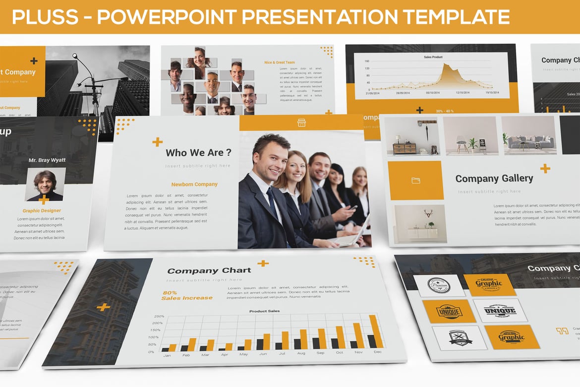 Template Presentasi PowerPoint Pluss - Modern dan Kreatif