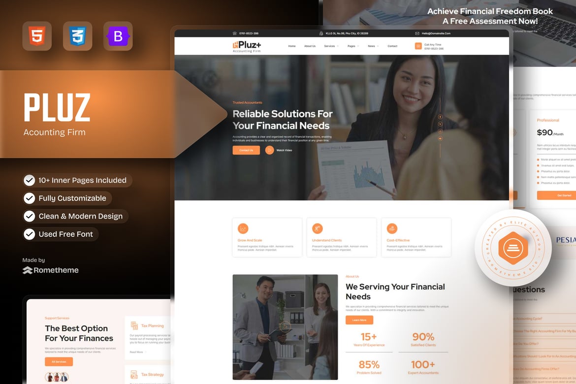 Pluz - Template Website untuk Perusahaan Akuntansi yang Profesional