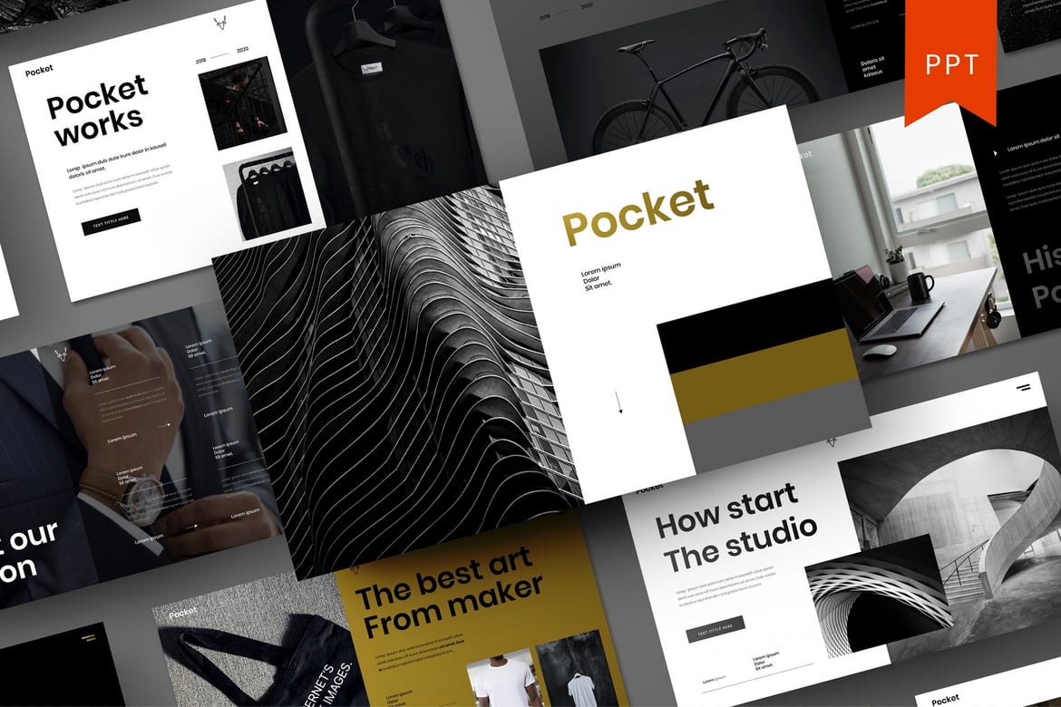 Pocket – Template PowerPoint Bisnis yang Kreatif