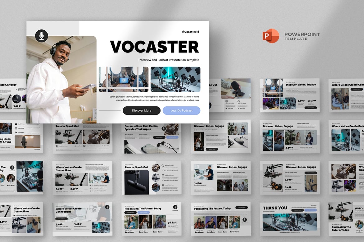 Template Powerpoint Podcast & Radio yang Menarik dan Profesional