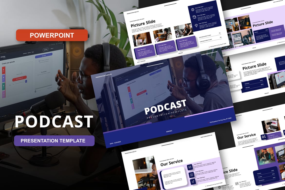 Template PowerPoint Podcast yang Menarik dan Profesional