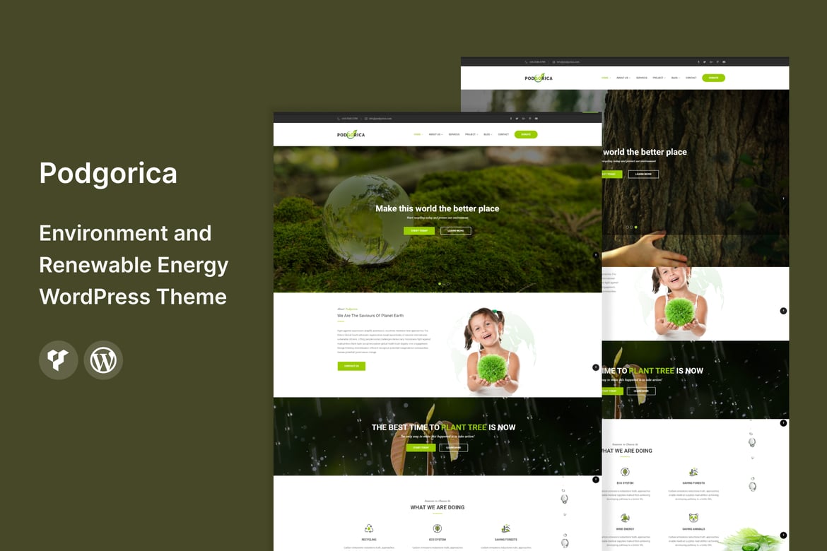 Tema WordPress Podgorica untuk Proyek Lingkungan dan Energi Terbarukan