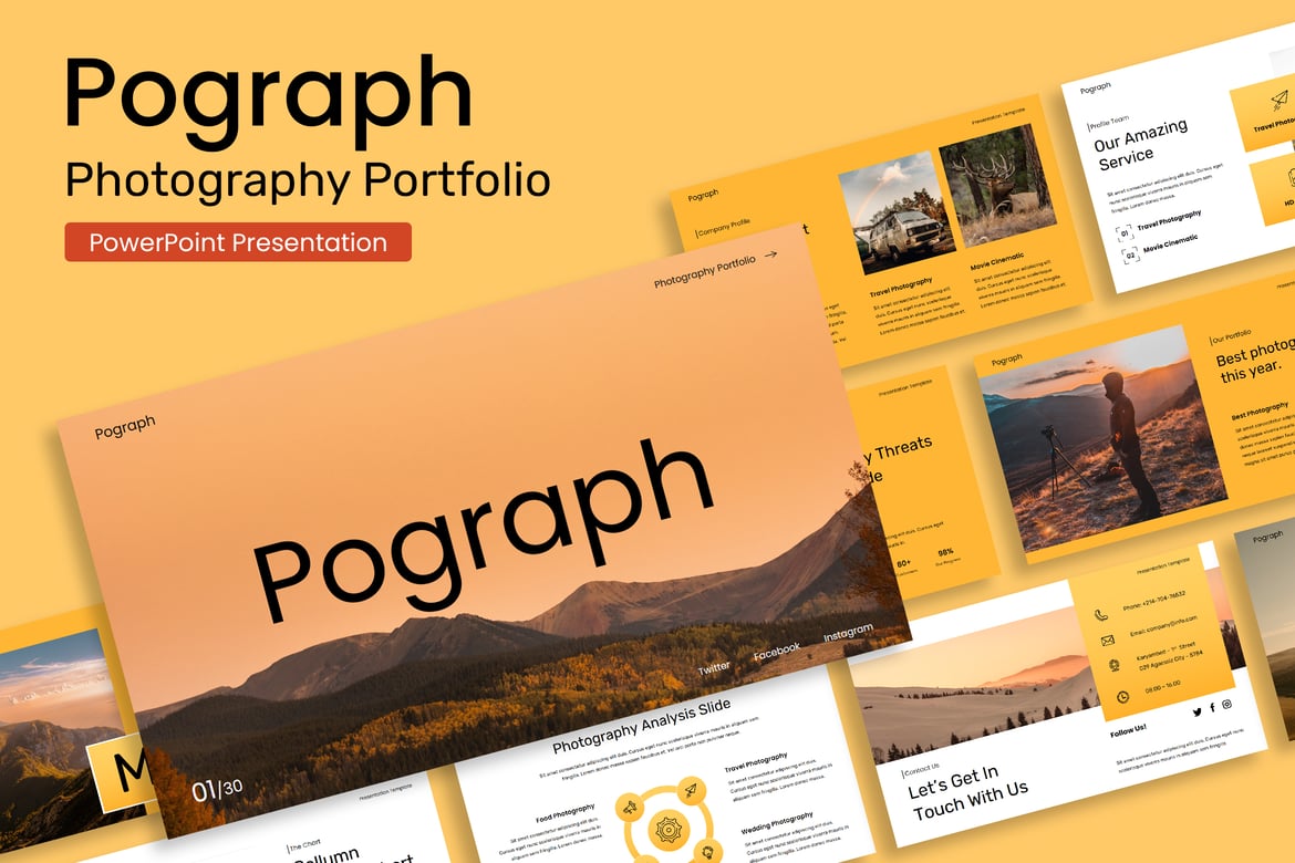 Pograph - Template Presentasi PowerPoint untuk Fotografi yang Menawan