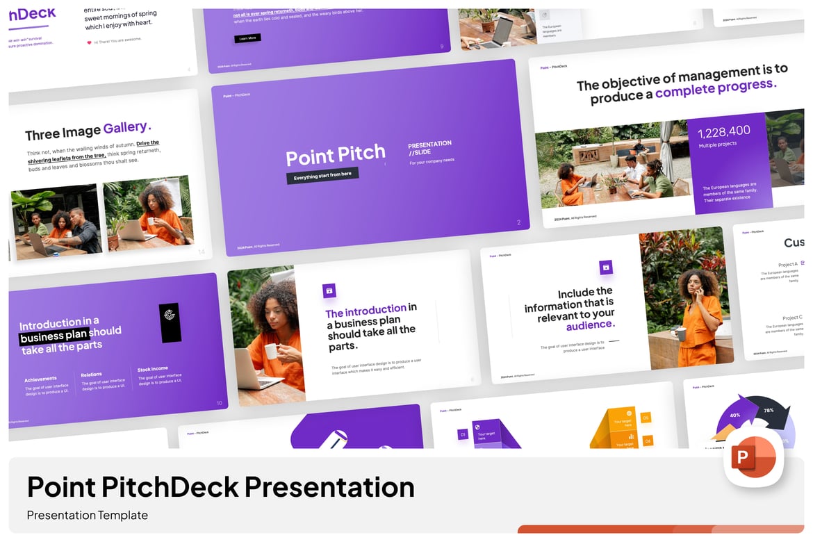 Template Presentasi Point Pitch Deck - PowerPoint yang Menarik