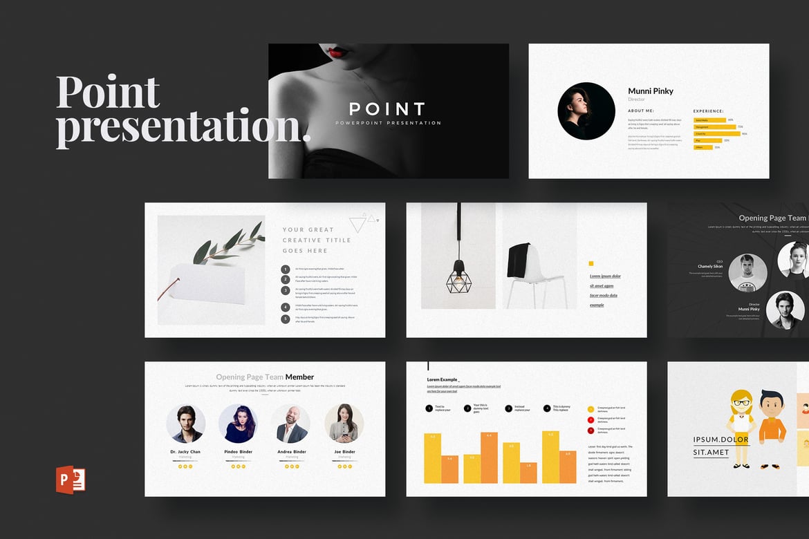 Template Presentasi PowerPoint Point - Desain Minimalis dan Profesional