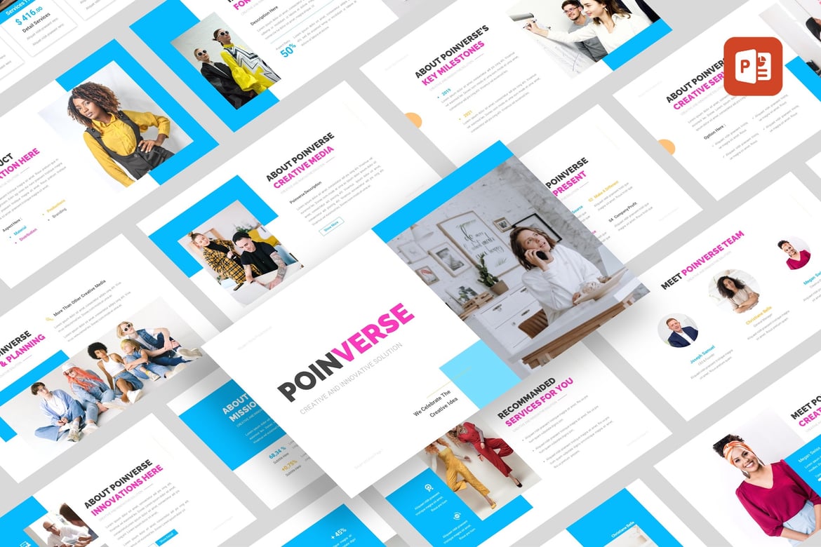 Poinverse - Template Presentasi PowerPoint Kreatif yang Menarik